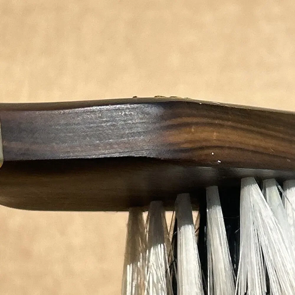 Vintage Japan Wooden Clothes Brush Warrior Emblem Valet Garment Brush 16”